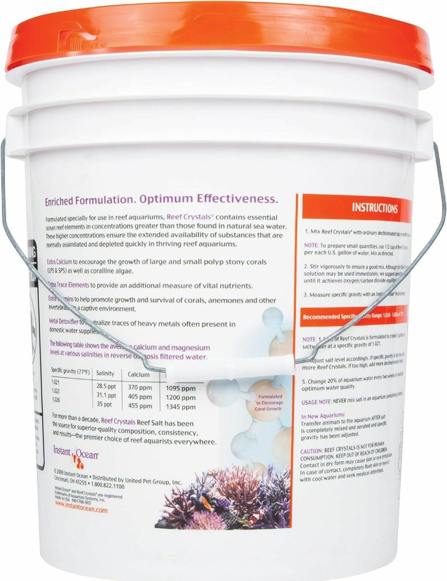 Fish & Aquatic Instant Ocean | Instant Ocean Reef Crystals Reef Salt, Formulated Specifically For Reef Fish Tank Aquariums