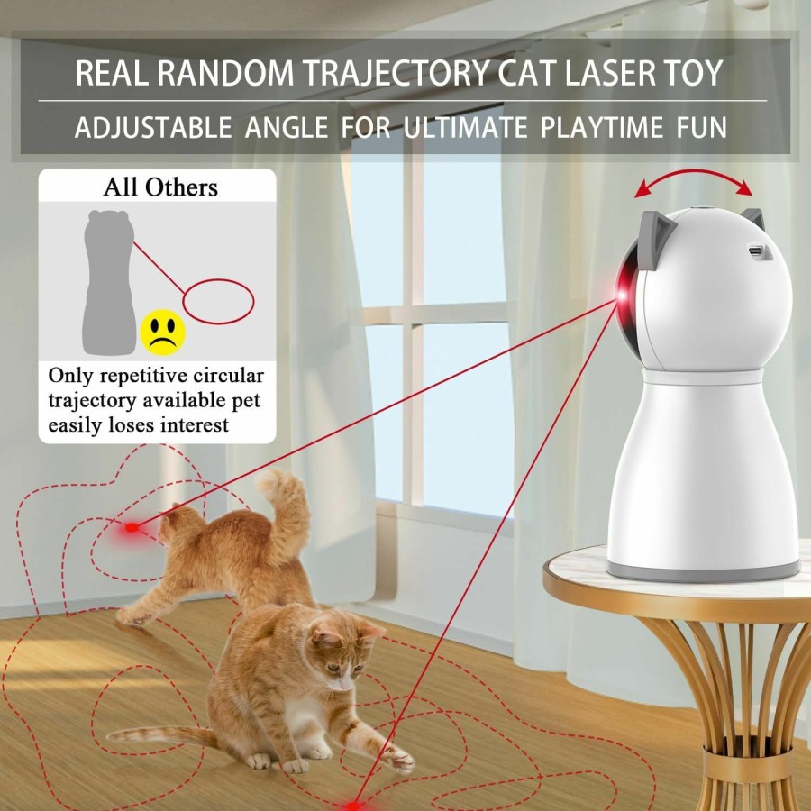 Cat YVE LIFE | Yve Life Laser Cat Toys For Indoor Cats,The 4Th Generation Real Random Trajectory Motion Activated Rechargeable Automatic Cat Laser Toy,Interactive Cat Toys For Bored Indoor Adult Cats/Kittens/Dogs