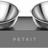 Cat PETKIT | Petkit Raised Dog Cat Food Bowl 304 Stainless Steel, Elevated Pet Food And Water Bowl Dishes, Elevated Cat Bowls, Non-Slip Tilted Cat Bowl No Spill