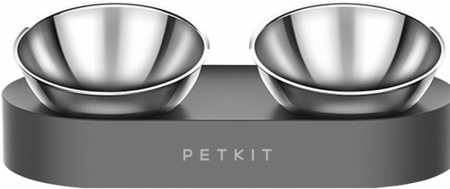 Cat PETKIT | Petkit Raised Dog Cat Food Bowl 304 Stainless Steel, Elevated Pet Food And Water Bowl Dishes, Elevated Cat Bowls, Non-Slip Tilted Cat Bowl No Spill