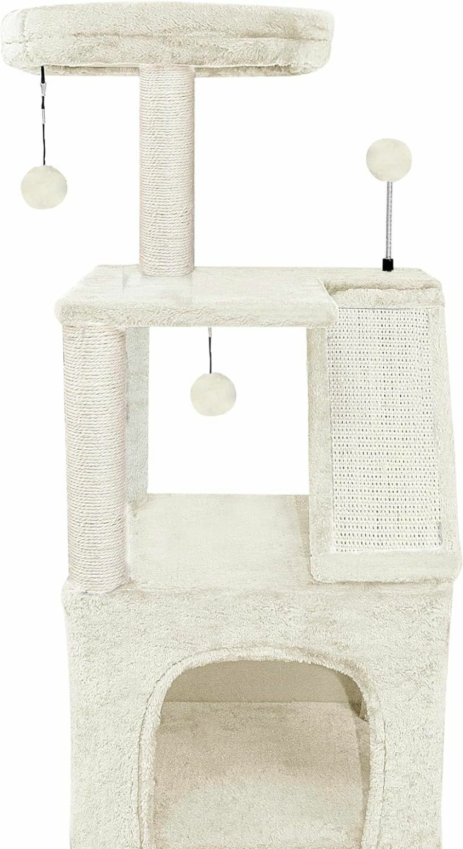 Cat WANG XIN | Xin Three Layer Cat Tree With Cat Condo And Two Hammocks,Grey