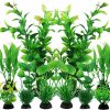 Fish & Aquatic PietyPet | Pietypet Fish Tank Accessories Green Plants, 10Pcs Green Fish Tank Decorations, Aquarium Decor Plastic Plants