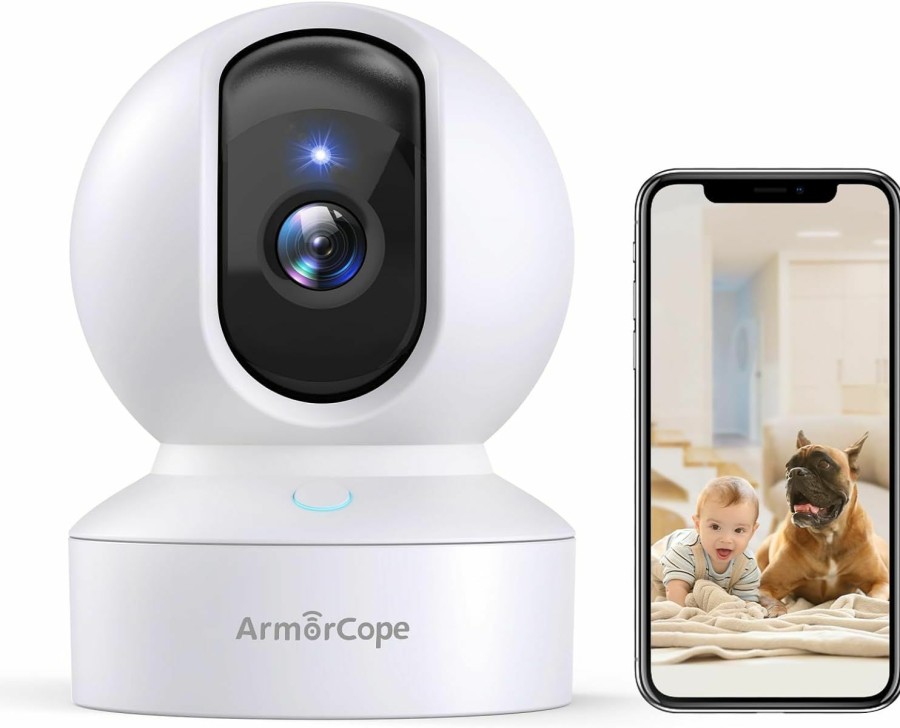 Cat Armorcope | Pet Camera, 2K Hd Dog Camera With Phone App, 360 Pan/Tilt View Puppy Cam, One Click Call For Baby Monitor, Magivpix Night Vision,Motion Tracking Alarm With Cloud/Local Sd,Home Indoor Security Cam