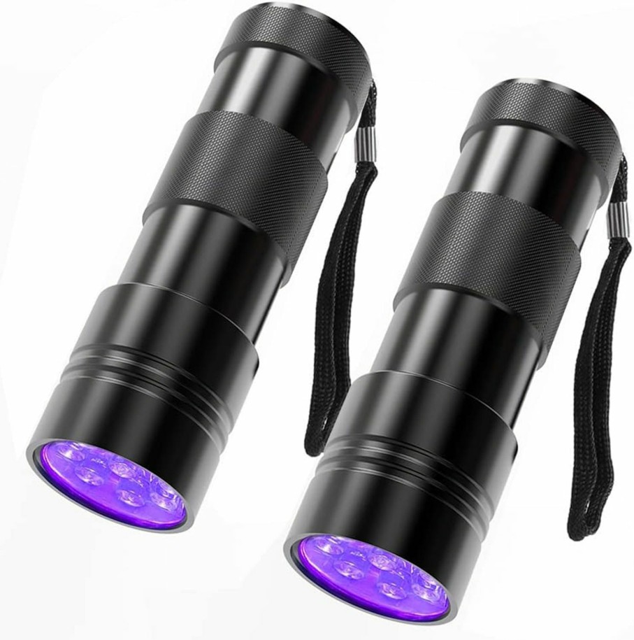 Cat COSOOS | Cosoos 2 Pack Uv Flashlight, 12 Led Handheld Blacklight Flashlight 395Nm Mini Light Torch Detector For Dog Pet Urine Stains, Bed Bugs And Scorpions. (Batteries Not Included)