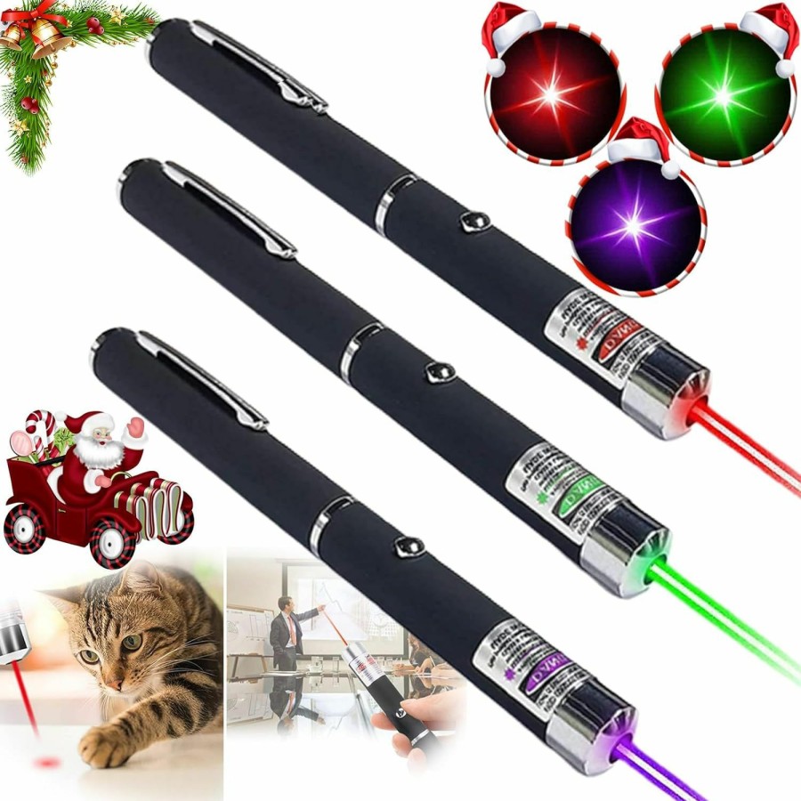 Cat MEUSNO | Meusno 3 Pack Cat Laser Pointer For Cats Dogs, Laser Pointer Cat Toy For Indoor Cats Dog Chaser Laser Cat Toy Laser Pointer Pen Cat Laser Light Pointer Toy