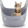 Cat Litter Genie | Litter Genie Cat Litter Box | Made With Flexible, Soft Plastic | Features High-Walls And Handles For Privacy And Portability