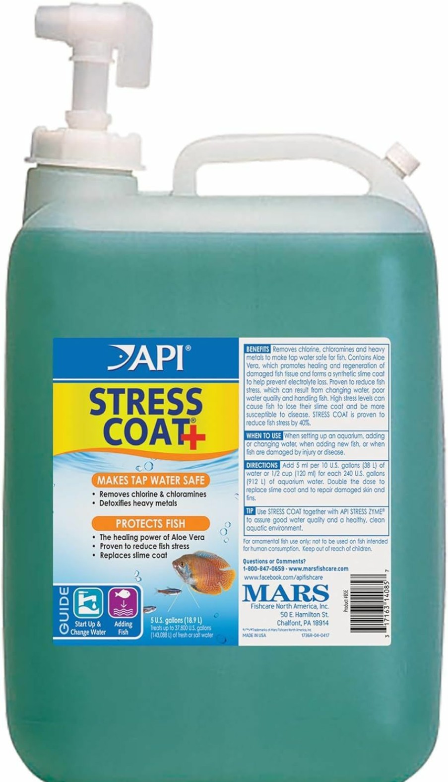 Fish & Aquatic API | Api Stress Coat Aquarium Water Conditioner 16-Ounce Bottle