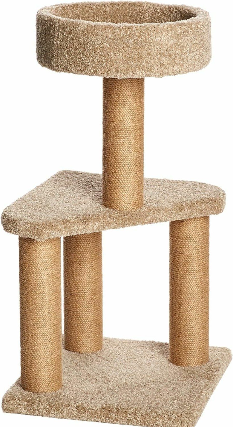 Cat Amazon Basics | Amazon Basics Cat Tree Indoor Climbing Activity Tower With Scratching Posts, Large, 17.7\" X 45.9\", Beige