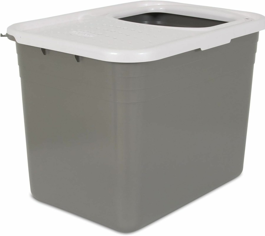 Cat Petmate | Petmate Top Entry Litter Cat Litter Box With Filter Lid To Clean Paws, Made In Usa