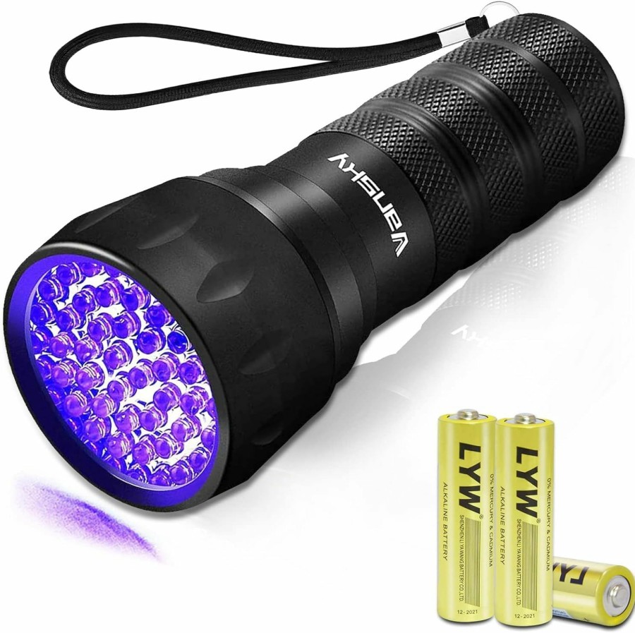 Cat Vansky | Black Light Uv Light Flashlight, 21 Led 395Nm Ultraviolet Blacklight Flashlight Mini Pet Urine Detector For Dog/Cat, Dry Stains, Resin Curing, Matching With Pet Odor Eliminator(Batteries Are Included)