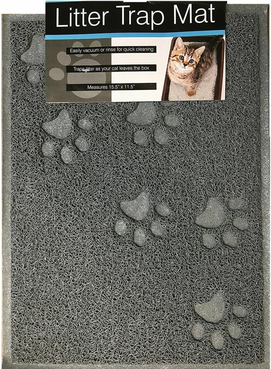 Cat bulk buys | Quality Gray Cat Litter Trap Mat, Non-Slip Backing, Dirt Catcher, Soft On Paws, Easy To Clean