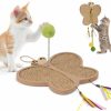 Cat Sancagy | Cat Scratcher, 3Rd Generation Cat Scratching Board, 3 In1 Cat Toys For Indoor Cats, Kitten Interactive Cat Toy With Springs & Ball, Mental And Physical Exercis Natural Sisal Scratching Pad