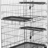 Cat Amazon Basics | Amazon Basics Large 3-Tier Cat Durable,Pliable Cage Playpen Box Crate Kennel - 35.8\"L X 22.4\"W X 50.6\"H, Black