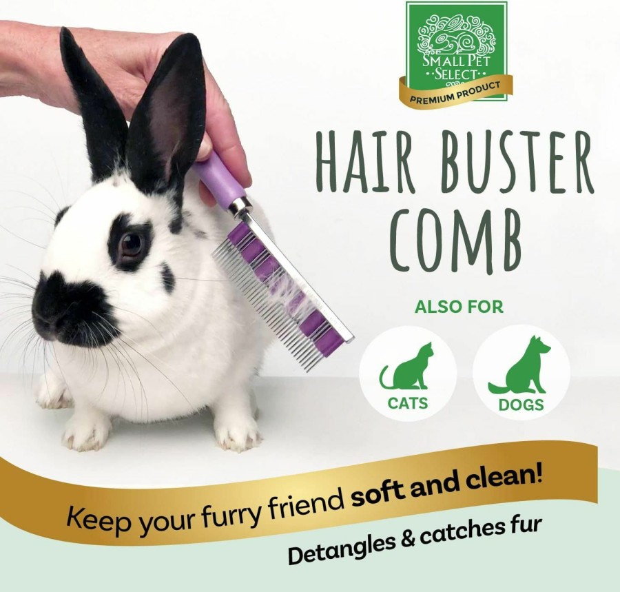 Cat Small Pet Select | Small Pet Select - Hair Buster Comb For Rabbits, Cats And Dogs, Metal Pet Comb For Shedding And Detangling, Grooming Tool For Small Pets With Long And Short Fur