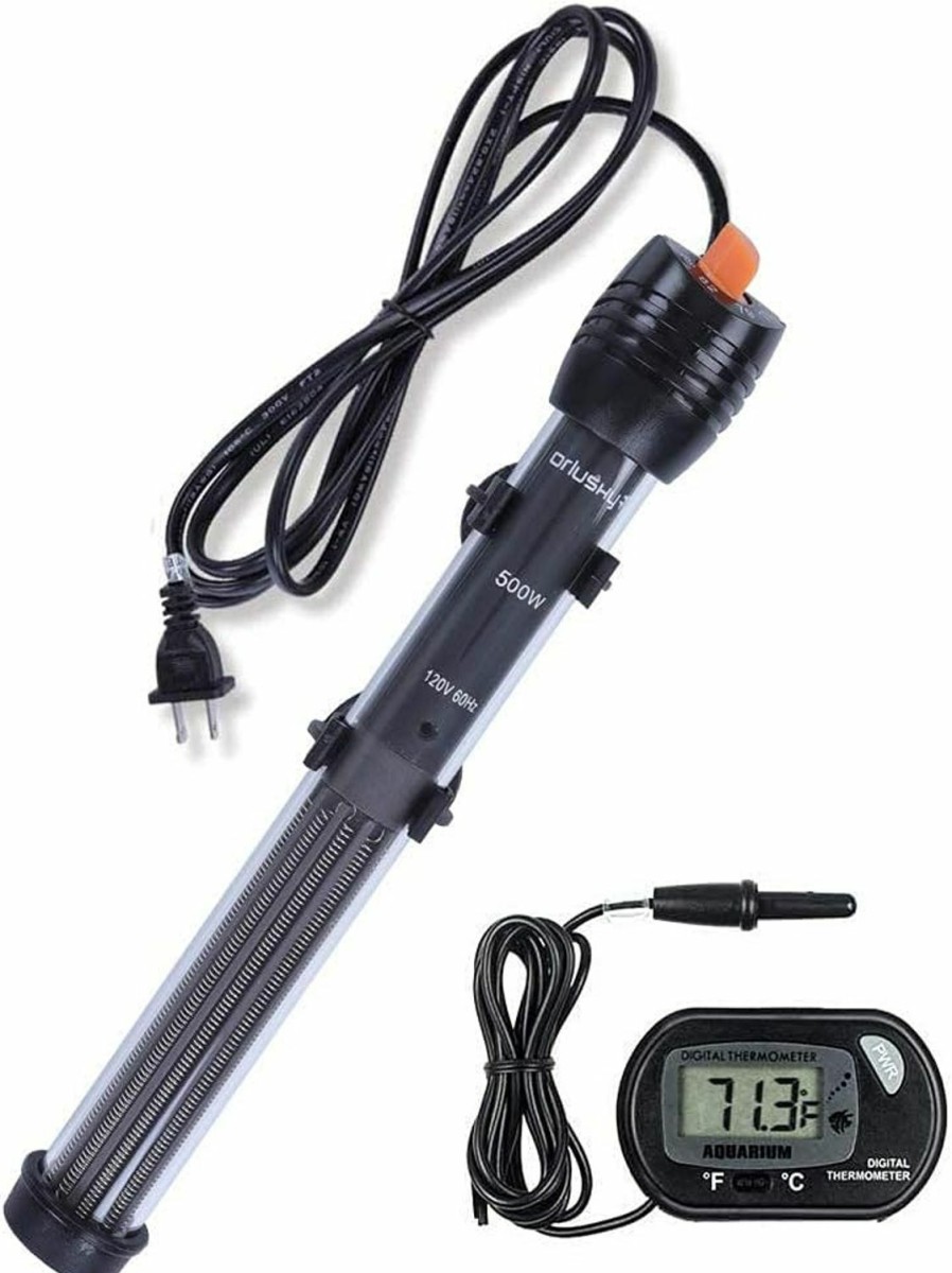 Fish & Aquatic Orlushy | Orlushy 25W Small Submersible Aquarium Heater, Constant Temperature Betta Fish Tank Heater Of 78 For 1-6 Gallons Freshwater & Saltwater Tanks