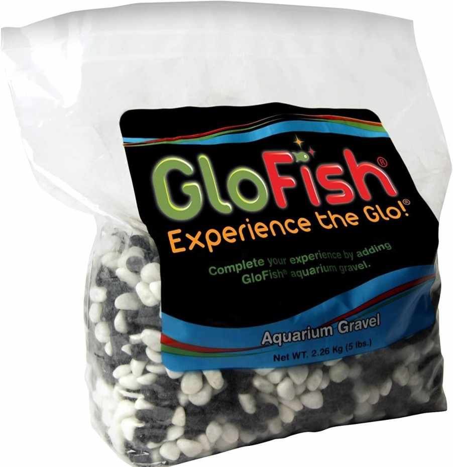 Fish & Aquatic GloFish | Glofish Aquarium Gravel, Fish Tank Gravel, Black With Fluorescent Accents, Compliments Glofish Tanks, 5 Lb Bag