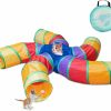 Cat Depets | Depets Cat Tunnel For Indoor Cats, 5 Way Large Cat Tube With Play Ball, S-Shaped Folded Cat Play Tunnel Toy For Indoor Exercise, Durable Interactive Peephole Pet Tunnel For Cat Kitten Puppy Rabbit