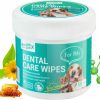 Cat SmileDenX | Smiledenx Dog Dental Care Wipes - Dog Teeth Cleaning Finger Wipes - Dog Tooth Brushing Kit Dental Wipes - Reduces Plaque & Freshens Breath (50 Pcs)