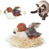 Cat Potaroma | Potaroma Cat Toys Rechargeable Flapping Bird Sparrow, Lifelike Chirp Tweet, Touch Activated Kitten Toy Interactive Cat Exercise Toys For All Breeds Cat Kicker Catnip Toys 4.0 Inches